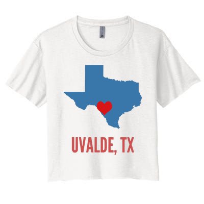 Uvalde Strong Texas Shooting School Women's Crop Top Tee