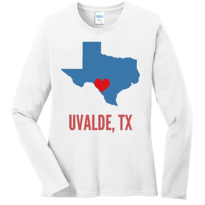 Uvalde Strong Texas Shooting School Ladies Long Sleeve Shirt