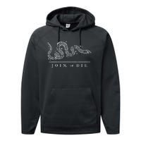 United States Thirteen Colonies Join Or Die Snake Performance Fleece Hoodie