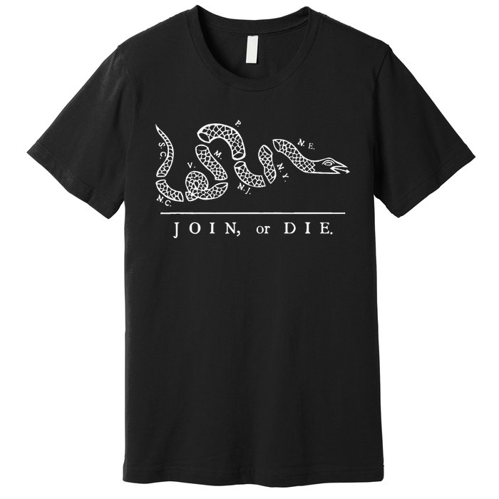 United States Thirteen Colonies Join Or Die Snake Premium T-Shirt