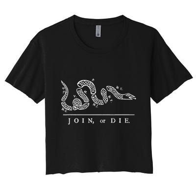 United States Thirteen Colonies Join Or Die Snake Crop Top