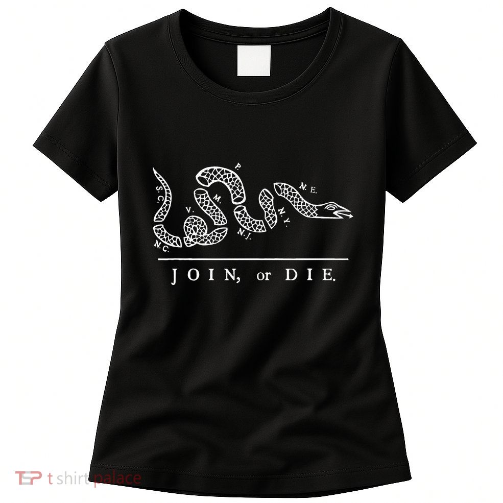 United States Thirteen Colonies Join Or Die Snake Womens T-Shirt