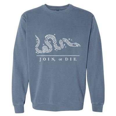 United States Thirteen Colonies Join Or Die Snake Garment-Dyed Sweatshirt