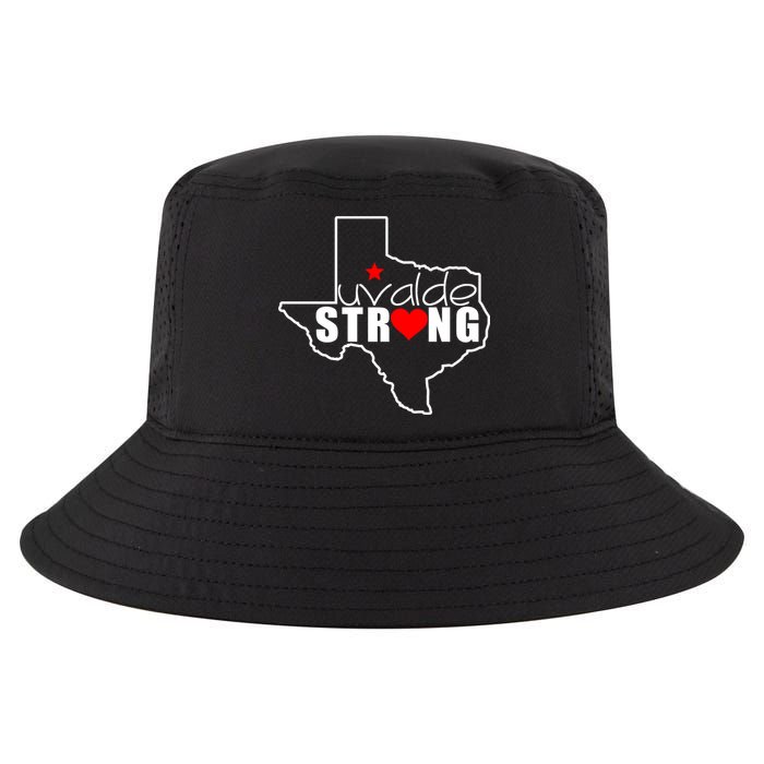 Uvalde Strong Texas Map Heart Cool Comfort Performance Bucket Hat