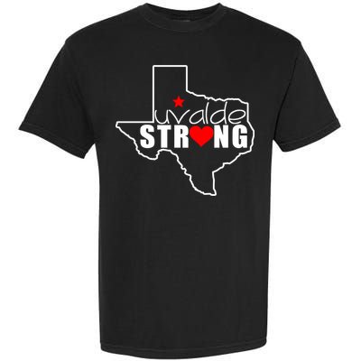 Uvalde Strong Texas Map Heart Garment-Dyed Heavyweight T-Shirt