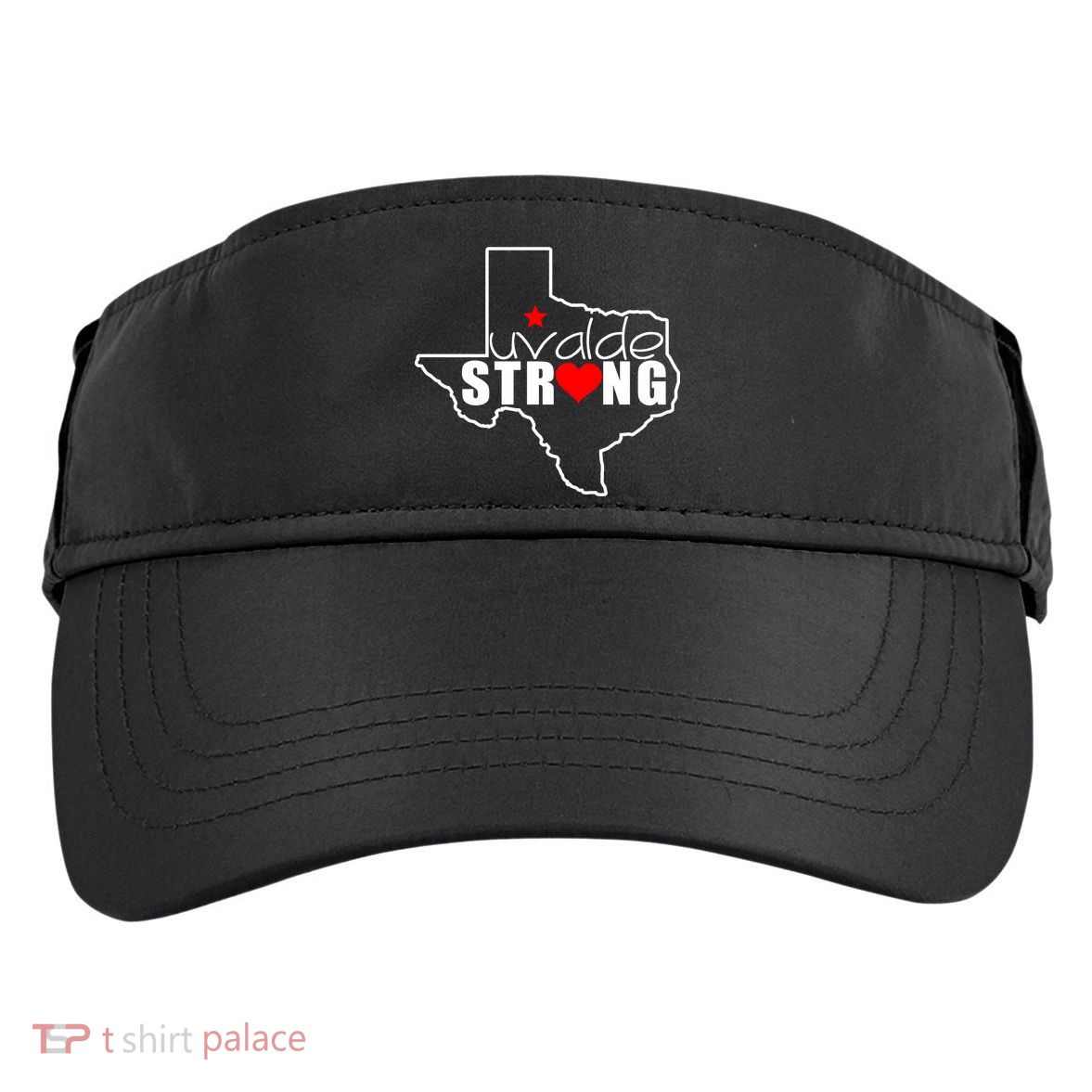 Uvalde Strong Texas Map Heart Adult Drive Performance Visor