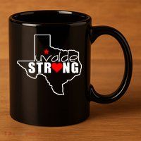 Uvalde Strong Texas Map Heart 11oz C Handle Ceramic Mug