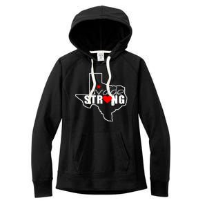 Uvalde Strong Texas Map Heart Women's Fleece Hoodie