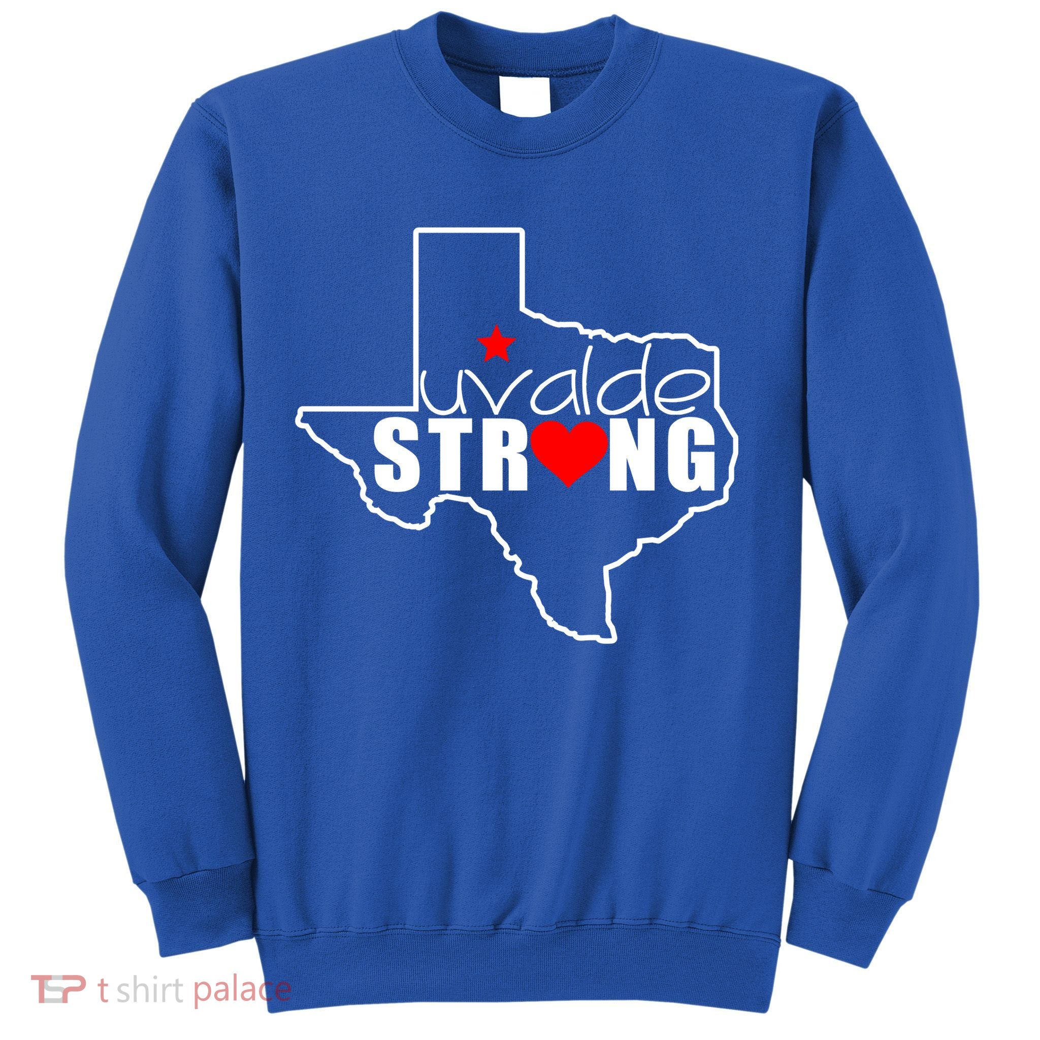 Uvalde Strong Texas Map Heart Sweatshirt