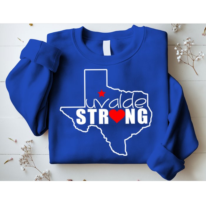 Uvalde Strong Texas Map Heart Sweatshirt