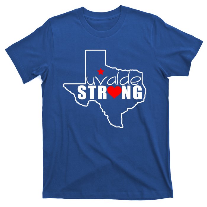 Uvalde Strong Texas Map Heart T-Shirt