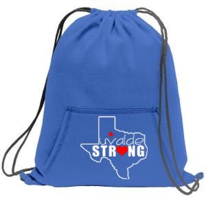 Uvalde Strong Texas Map Heart Sweatshirt Cinch Pack Bag