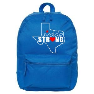 Uvalde Strong Texas Map Heart 16 in Basic Backpack