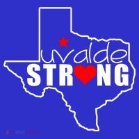 Uvalde Strong Texas Map Heart Poster