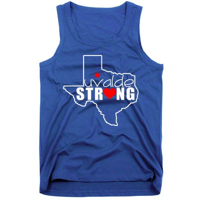 Uvalde Strong Texas Map Heart Tank Top