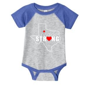 Uvalde Strong Texas Map Heart Infant Baby Jersey Bodysuit