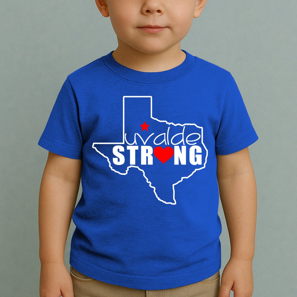 Uvalde Strong Texas Map Heart Toddler T-Shirt