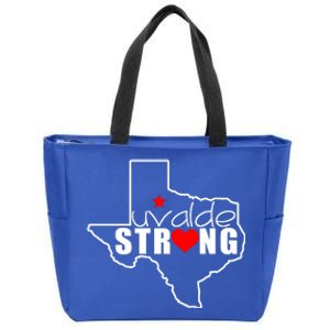 Uvalde Strong Texas Map Heart Zip Tote Bag