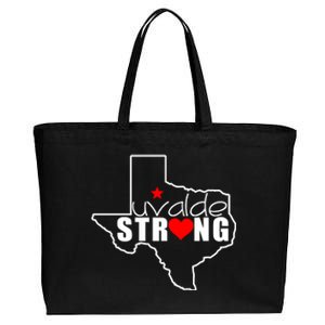 Uvalde Strong Texas Map Heart Cotton Canvas Jumbo Tote