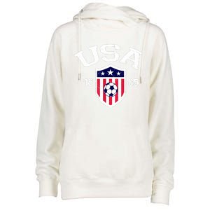 USA Soccer Team Ball Shirt America Soccer Team 2022 Womens Funnel Neck Pullover Hood