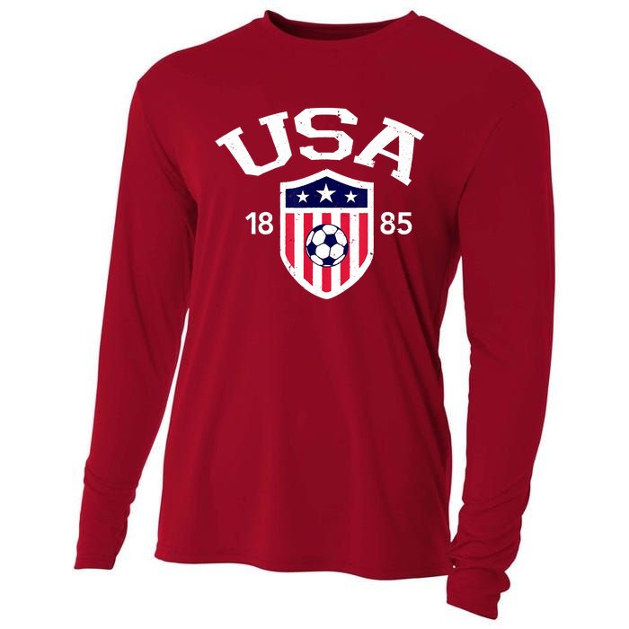 USA Soccer Team Ball Shirt America Soccer Team 2022 Cooling Performance Long Sleeve Crew