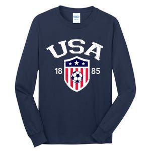 USA Soccer Team Ball Shirt America Soccer Team 2022 Tall Long Sleeve T-Shirt