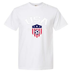 USA Soccer Team Ball Shirt America Soccer Team 2022 Garment-Dyed Heavyweight T-Shirt