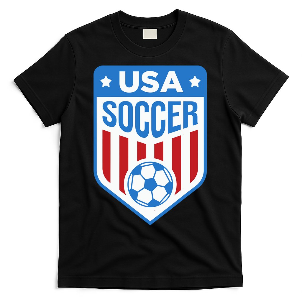 USA Soccer Team Support The Team Shirt USA Flag Football T-Shirt