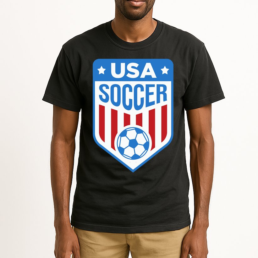 USA Soccer Team Support The Team Shirt USA Flag Football Tall T-Shirt