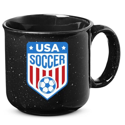 USA Soccer Team Support The Team Shirt USA Flag Football 15oz Campfire Ceramic Mug