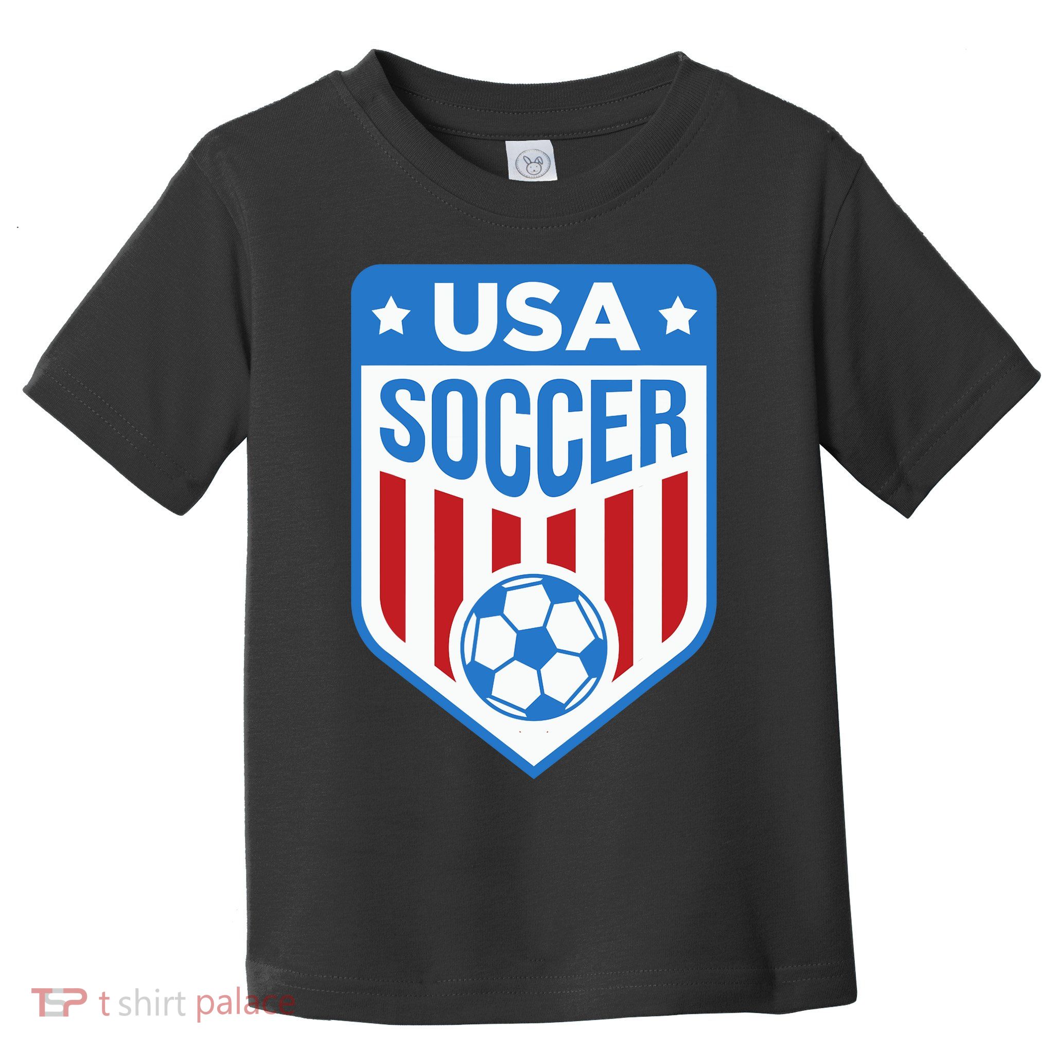 USA Soccer Team Support The Team Shirt USA Flag Football Toddler T-Shirt