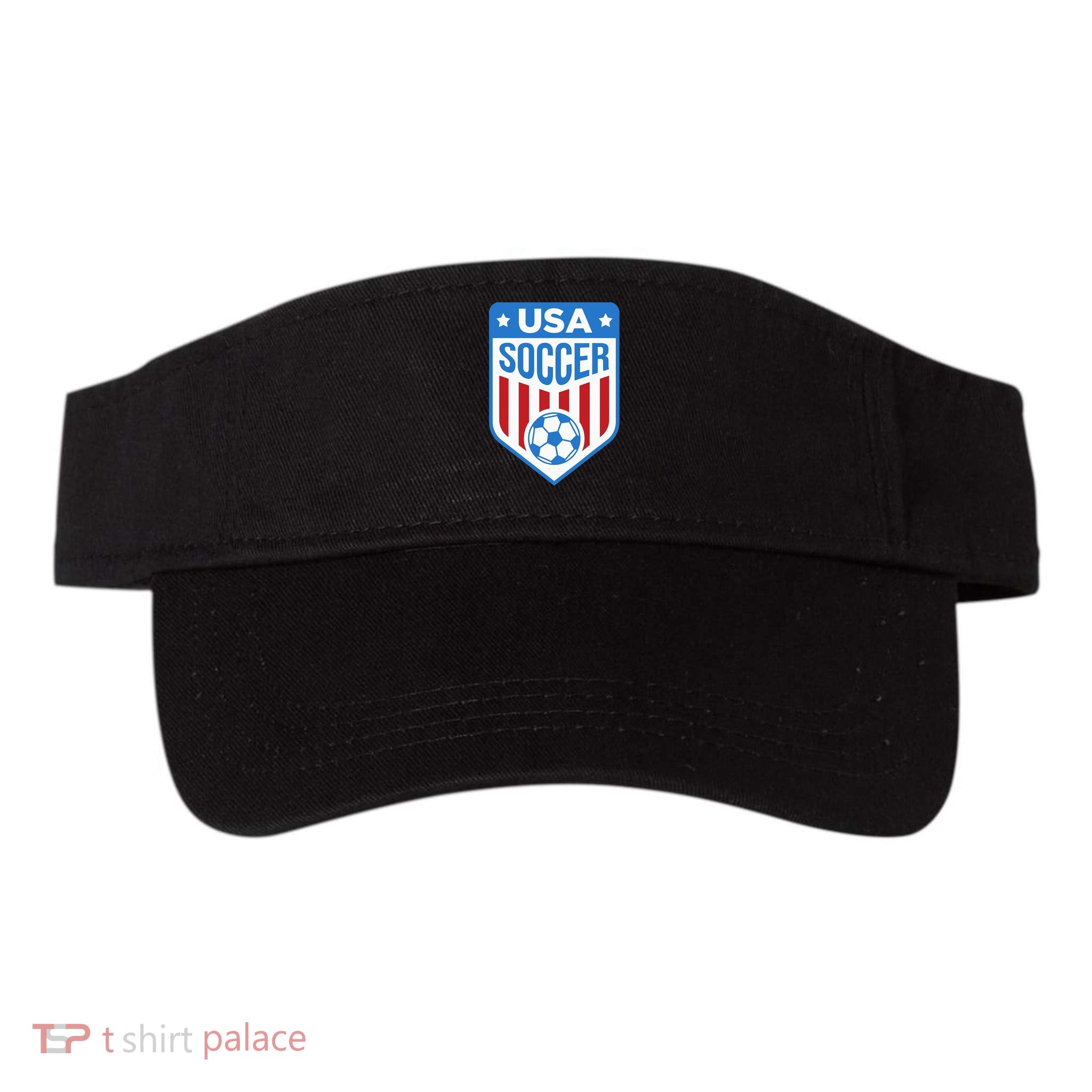 USA Soccer Team Support The Team Shirt USA Flag Football Visor