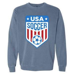 USA Soccer Team Support The Team Shirt USA Flag Football Garment-Dyed Sweatshirt