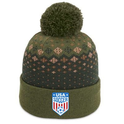 USA Soccer Team Support The Team Shirt USA Flag Football The Baniff Cuffed Pom Beanie