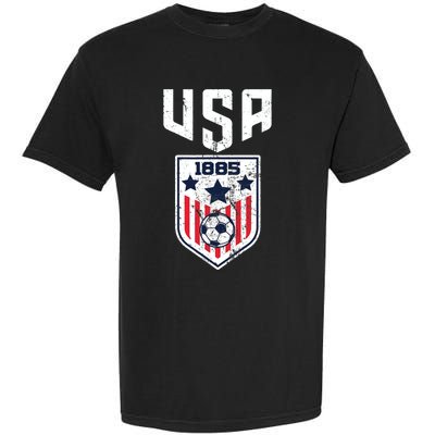 USA Soccer Team 1885 Cool Futbol Equipment Garment-Dyed Heavyweight T-Shirt