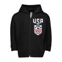 USA Soccer Team 1885 Cool Futbol Equipment Toddler Zip Fleece Hoodie