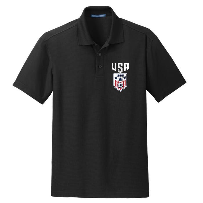 USA Soccer Team 1885 Cool Futbol Equipment Dry Zone Grid Polo