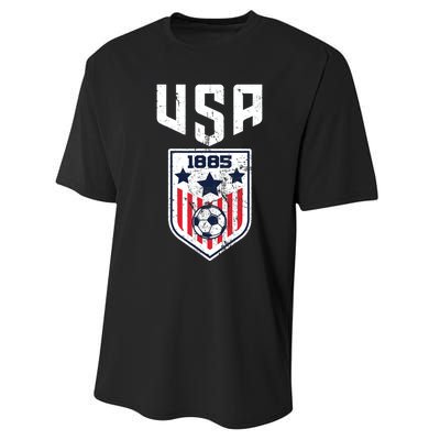 USA Soccer Team 1885 Cool Futbol Equipment Performance Sprint T-Shirt