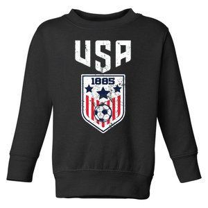 USA Soccer Team 1885 Cool Futbol Equipment Toddler Sweatshirt