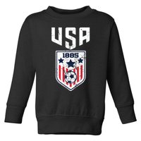 USA Soccer Team 1885 Cool Futbol Equipment Toddler Sweatshirt