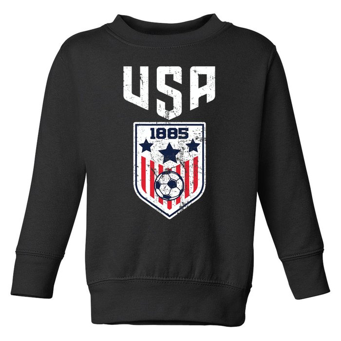 USA Soccer Team 1885 Cool Futbol Equipment Toddler Sweatshirt