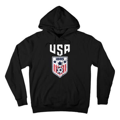 USA Soccer Team 1885 Cool Futbol Equipment Tall Hoodie