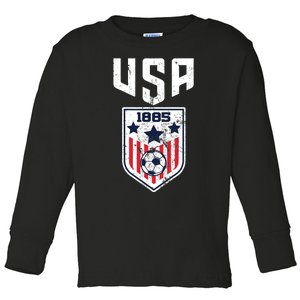 USA Soccer Team 1885 Cool Futbol Equipment Toddler Long Sleeve Shirt