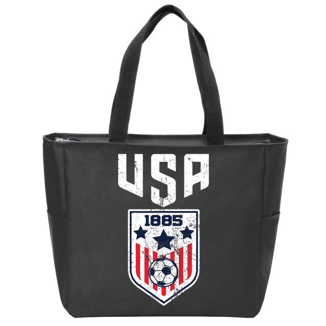 USA Soccer Team 1885 Cool Futbol Equipment Zip Tote Bag