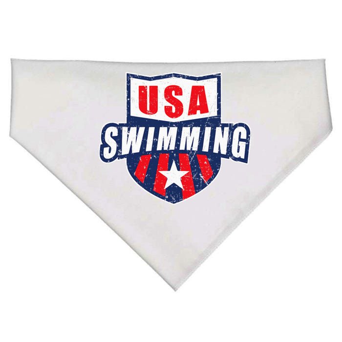 Usa Swimming Team Sports Athlete Us Swim Aquatic USA-Made Doggie Bandana