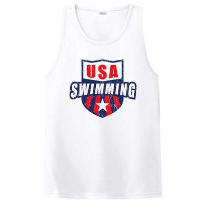 Usa Swimming Team Sports Athlete Us Swim Aquatic PosiCharge Competitor Tank