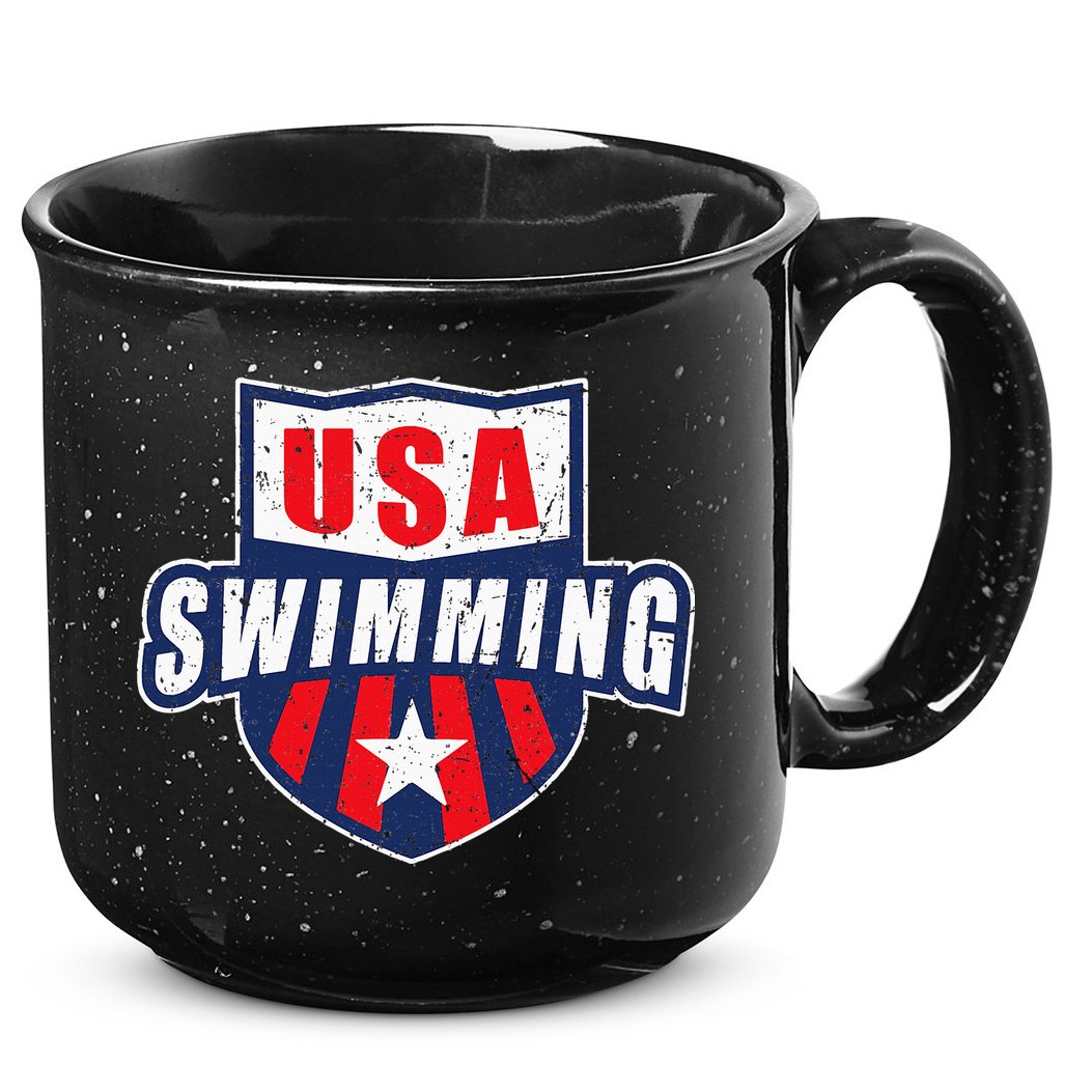 Usa Swimming Team Sports Athlete Us Swim Aquatic 15oz Campfire Ceramic Mug
