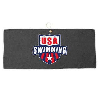 USA Swimming Team Sports Athlete US Swim Aquatic Design Large Microfiber Waffle Golf Towel