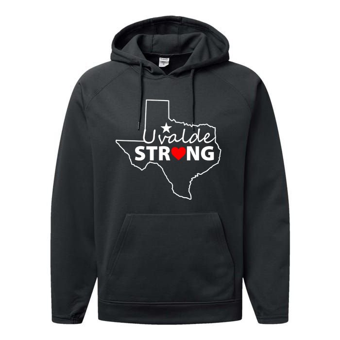 Uvalde Strong Texas Strong Performance Fleece Hoodie