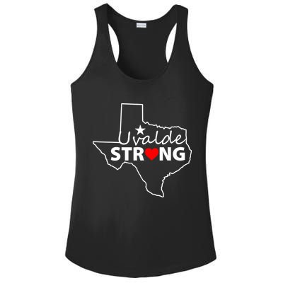 Uvalde Strong Texas Strong Ladies PosiCharge Competitor Racerback Tank